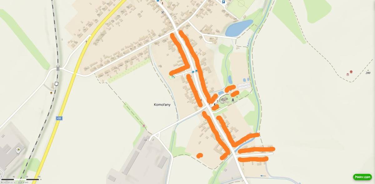 Z důvodu plánovaných prací na zařízení distribuční soustavy bude 14. dubna 2026 od 08:00 do 11:00 hodin přerušena dodávka elektrické energie ve "spodní" části obce Komořany.