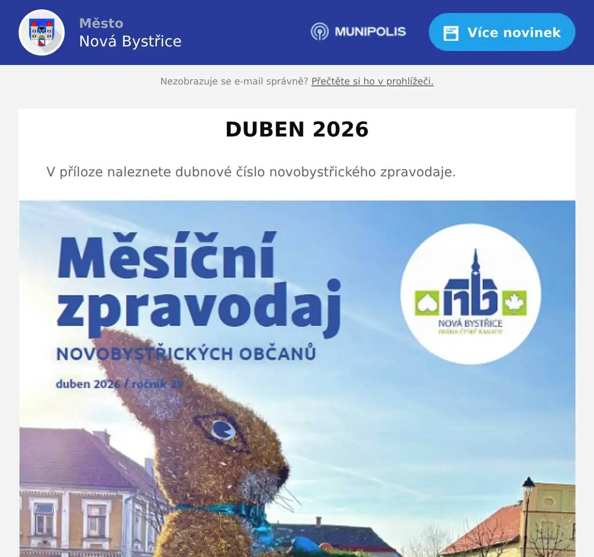 V příloze naleznete dubnové číslo novobystřického zpravodaje.