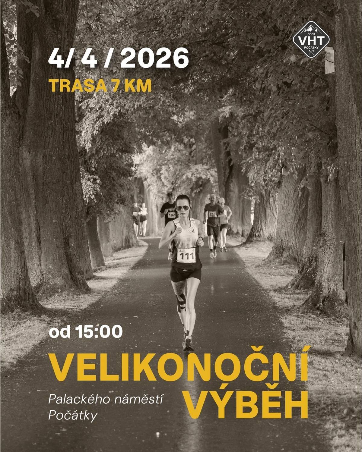 10. ročník Velikonočního výběhu v Počátkách V sobotu 4. dubna se potkáme už podesáté na tradičním Velikonočním výběhu – akci, která není závodem, ale společným pohodovým proběhnutím krásným okolím Počátek. Jde hlavně o radost z pohybu, setkání s lidmi se stejným nadšením a příjemně strávené odpoledne. Datum: sobota 4. dubna Sraz: 15:00 Místo: Palackého náměstí v Počátkách, u kašny Trasa: 7 km, nenáročná a vedená hezkými místy v okolí města Tempo: pohodové, společné, bez závodění Akce je vhodná pro všechny, kdo si chtějí užít jarní atmosféru, rozhýbat tělo a strávit čas s fajn lidmi. Přijďte si zaběhat, projít se, nebo se jen potkat a užít si desátý ročník tradice, která nás pořád baví. Těšíme se na vás.