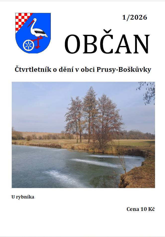 První letošní OBČAN k prodeji na stánku a OÚ od čtvrtka 2.dubna 2026.