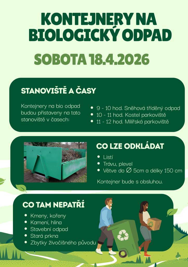 Svoz biologického odpadu dne 18.4.2026