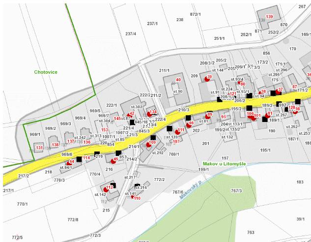 Dovolte, abychom Vás informovali o plánovaném přerušení dodávky elektrické energie v katastru Vaší obce dne 20. 4. 2026 od 7:30 do 15:30 v rozsahu č. p. 37, 38, 39, 42, 44, 45, 46, 80, 81, 89, 98, 101, 106, 109, 110, 111, 112, 121, 128, 134 kat. území Makov u Litomyšle (kód 690007): parcelní č. 772/5.