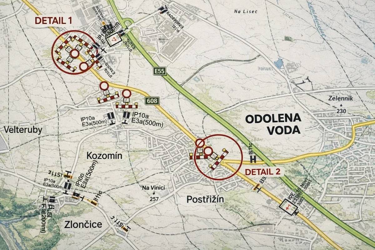 V období od 7. dubna do 31. července 2026 proběhne třetí etapa rekonstrukce silnice č. II/608, jejímž investorem je Středočeský kraj. V souvislosti s obnovou povrchu vozovky bude daný úsek zcela uzavřen, a to od kruhového objezdu v Postřižíně až po kruhový objezd ve směru na Veltrusy včetně. Více informací k harmonogramu prací a souvisejícím dopravním omezením najdete  na webu města Kralupy n. Vlt.: https://1url.cz/zeNKy případně na webu města: https://www.veltrusy.cz/mesto/aktuality/rekonstrukce-silnice-ii608-dopravni-omezeni-a-zmeny-autobusu