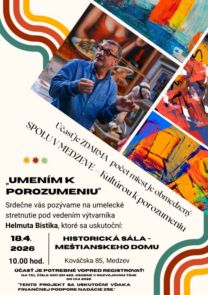 Pozvánka na umelecké stretnutie pod vedením výtvarníka Helmuta Bistika
