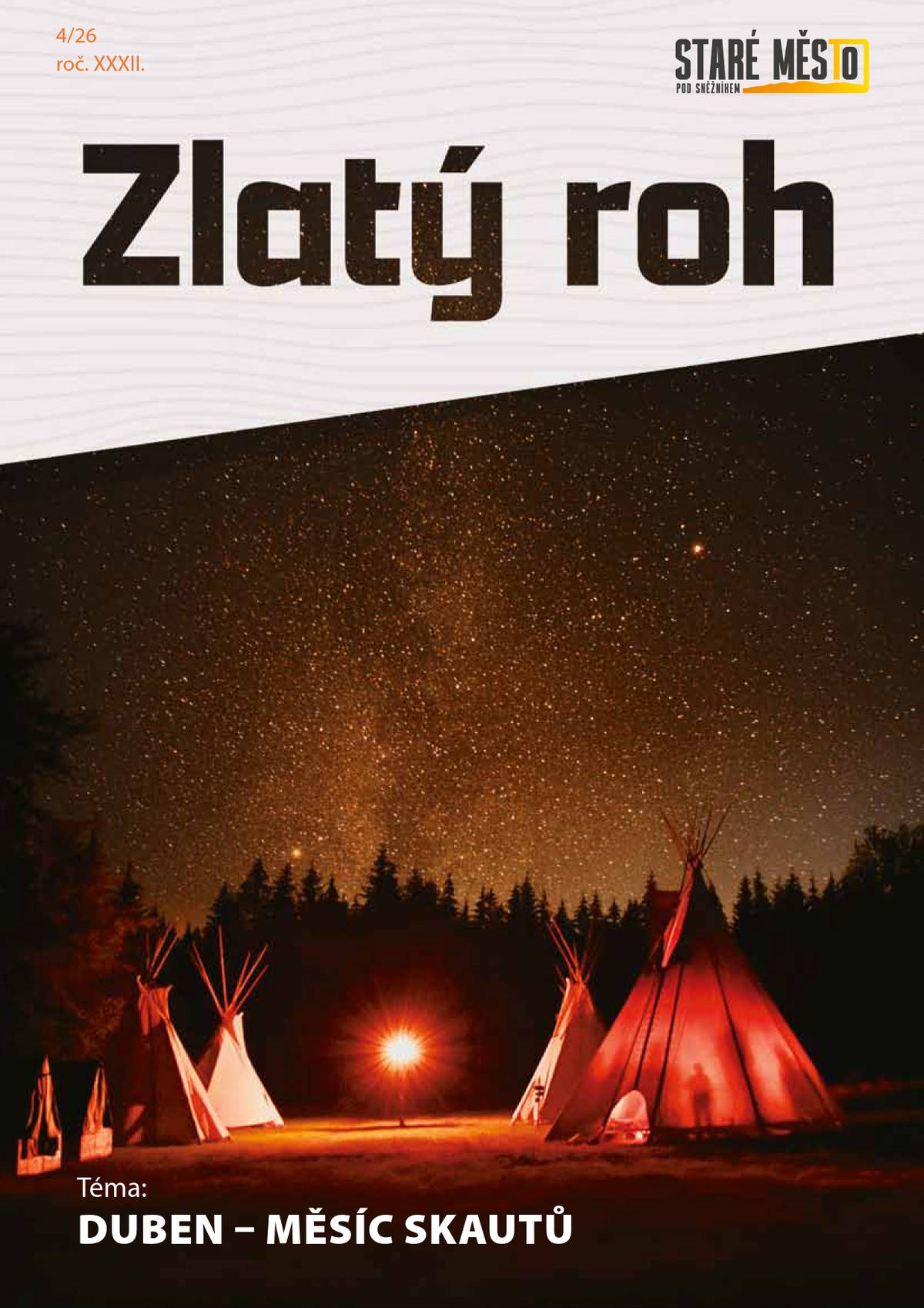 Vážení občané, zasíláme vám dubnové vydání měsíčníku Zlatý roh. Všechna předešlá vydání je možné stáhnout ze stránky https://www.mu-staremesto.cz/mesto/zpravodaj-zlaty-roh-1/. Přejeme příjemné čtení.