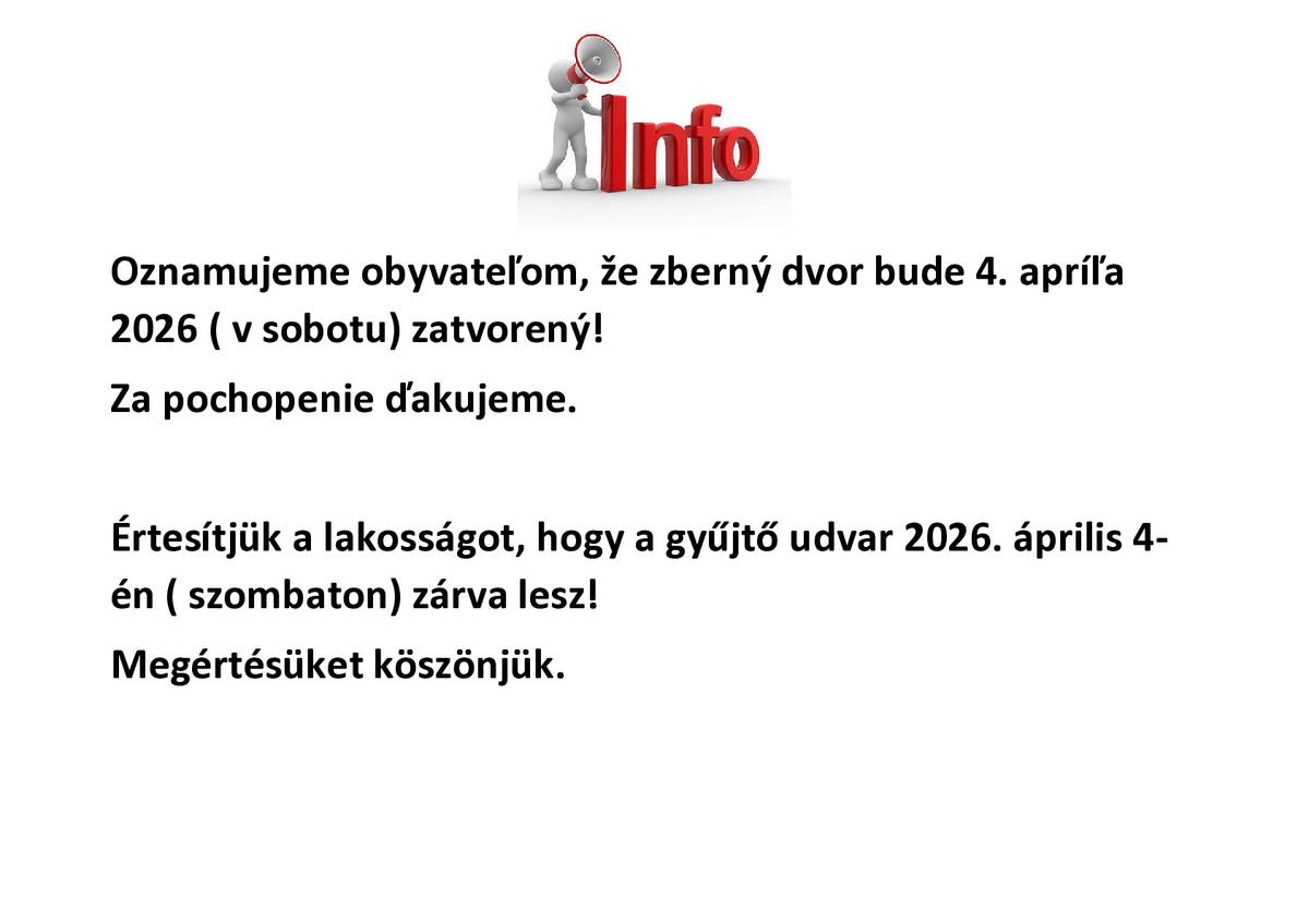 Zberný dvor - Gyűjtő udvar