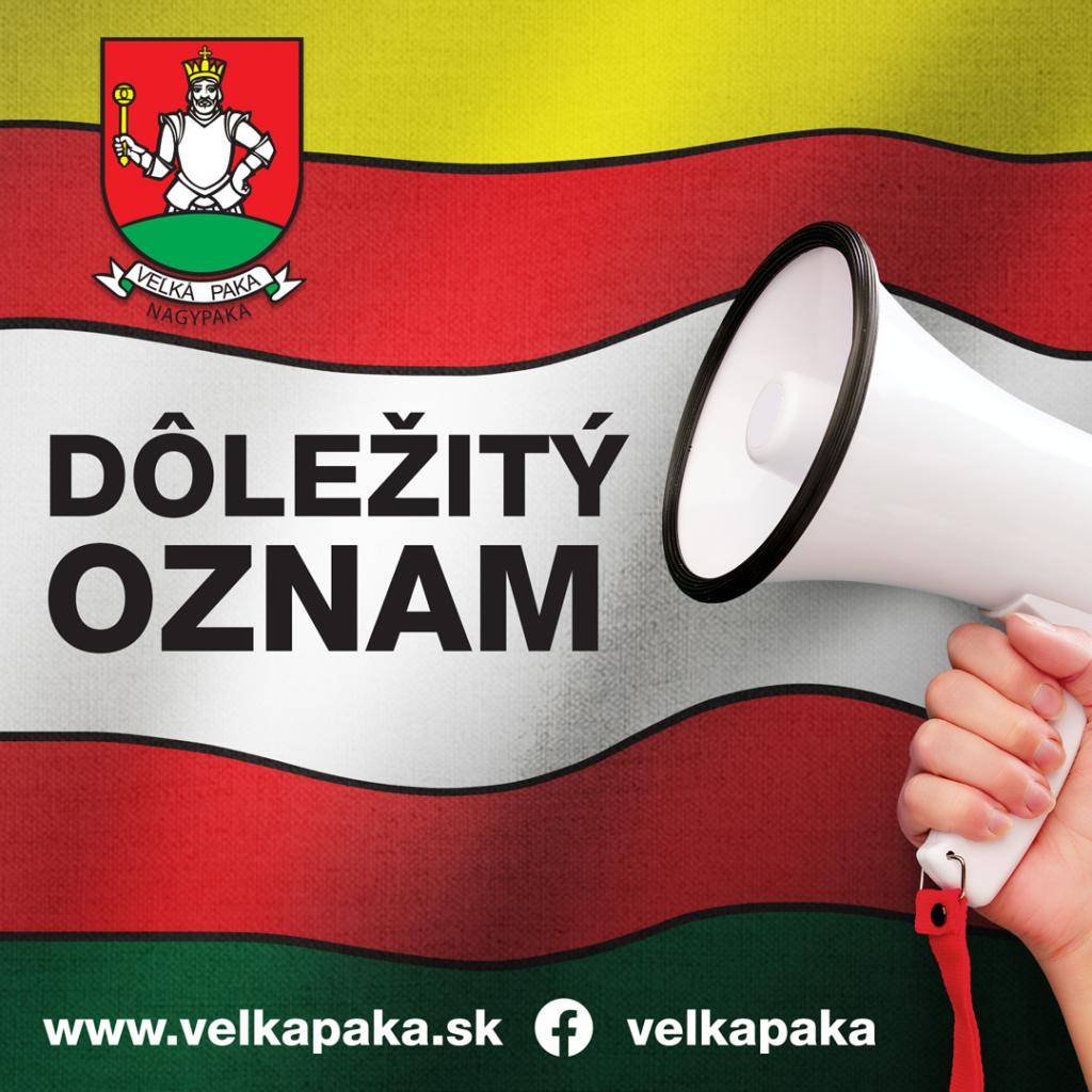 Milí spoluobčania,  obec Veľká Paka pripravuje aktualizáciu strategického dokumentu na roky 2026-2034 - Program hospodárskeho rozvoja a sociálneho rozvoja obce (PHRSR).