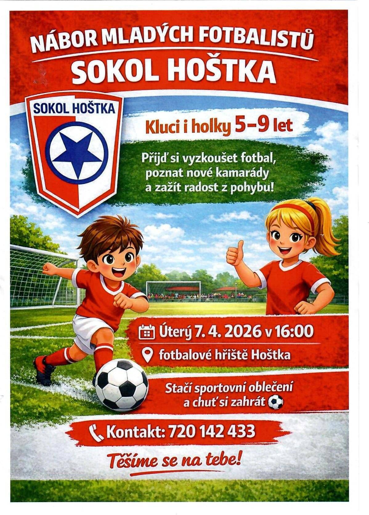 Nábor malých fotbalistů - kluci i holky