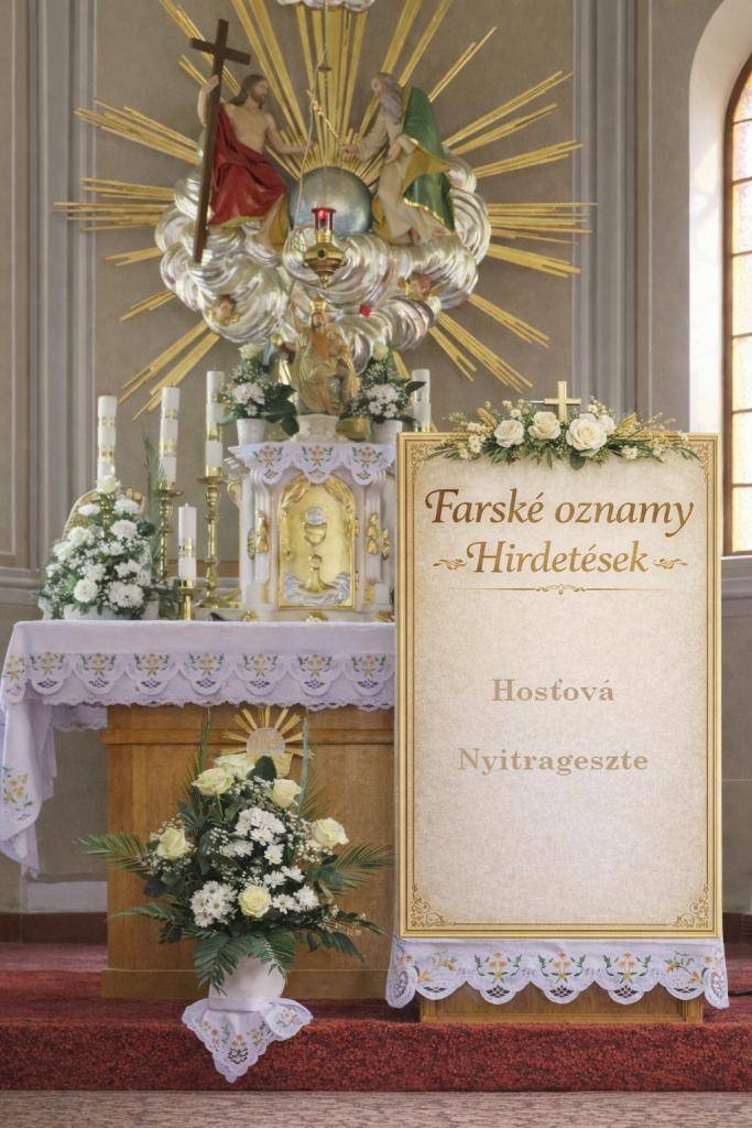 Farské oznamy  Plébániai hirdetések