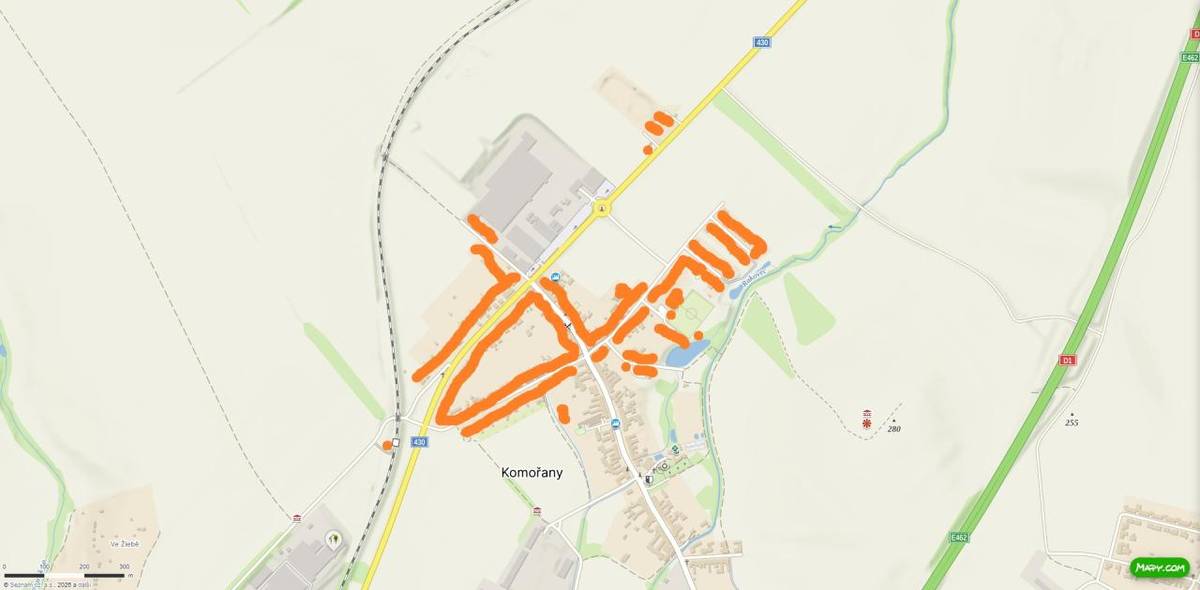 Dne 15.04.2026 bude v "horní" části obce Komořany přerušena dodávka elektrické energie od 08:00 do 11:00 hodin.