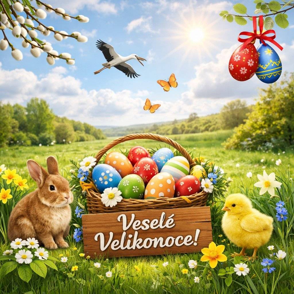 Přejeme všem občanům krásné sváteční dny plné pohody, jarní nálady a radosti v kruhu vašich blízkých. 🌼