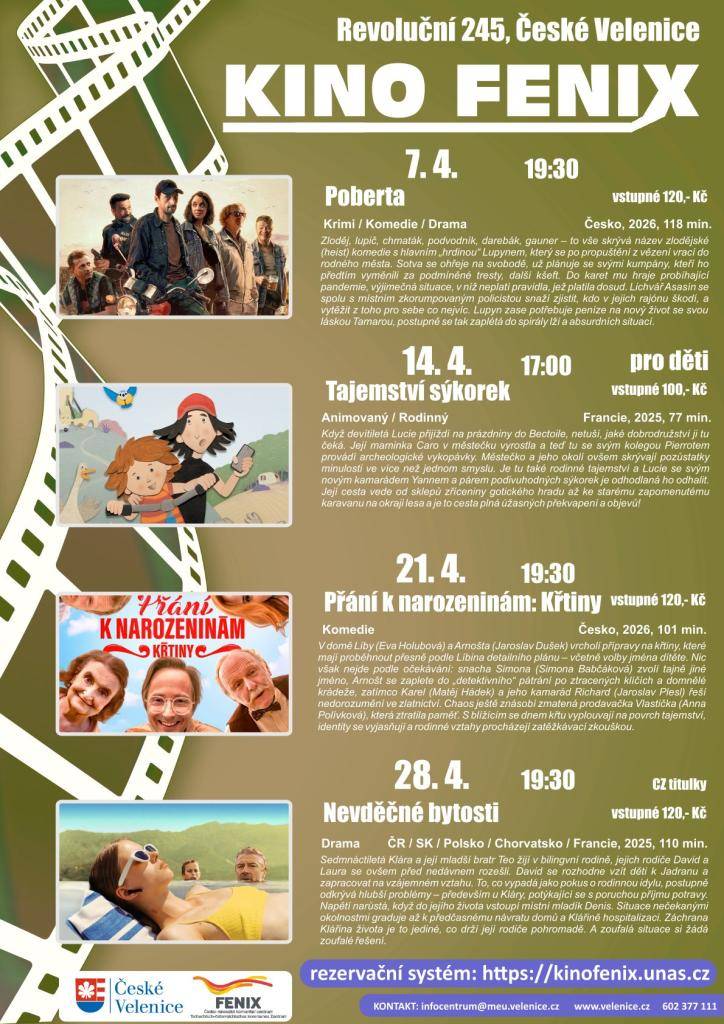 Kontakt:  E-mail - infocentrum@meu.velenice  Telefon - +420 602 377 111  stránky - www.velenice.cz