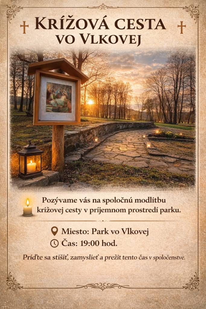 Na VEĽKÝ PIATOK 03.04.2026 o 19:00 hod.