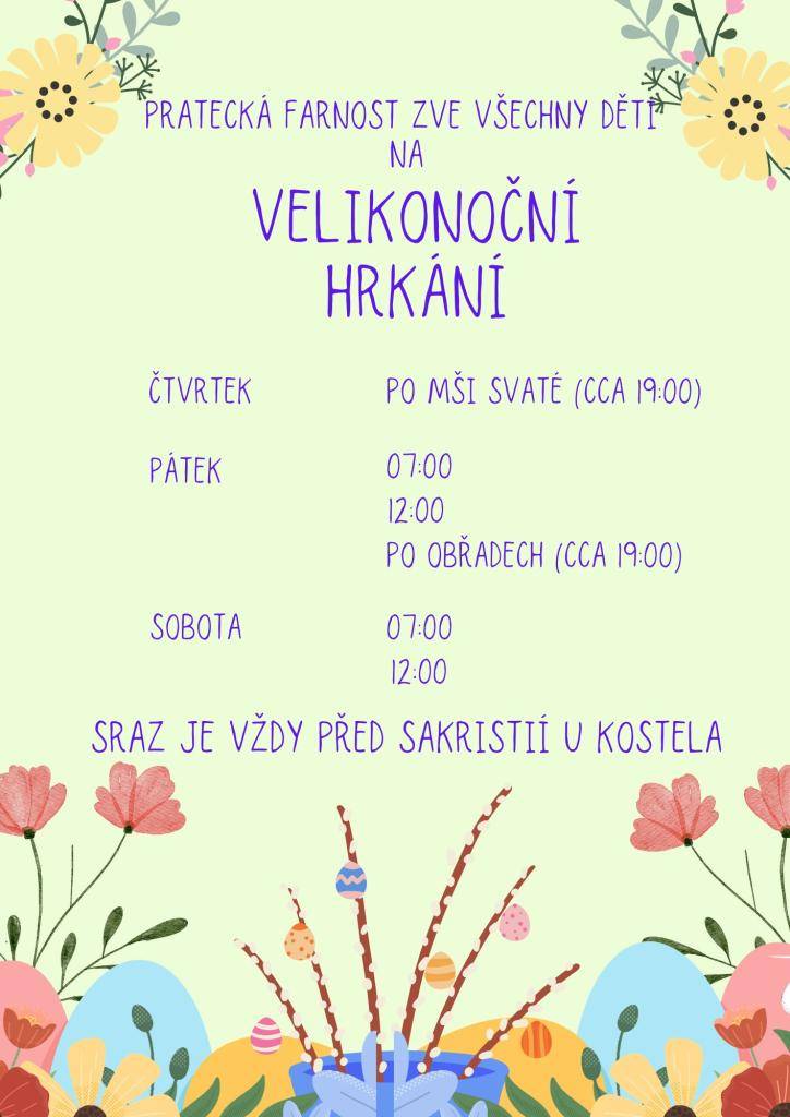 Farnost Prace zve všechny děti na VELIKONOČNÍ HRKÁNÍ
