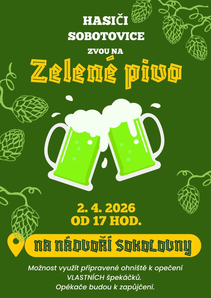 Zelené pivo v Sobotovicích