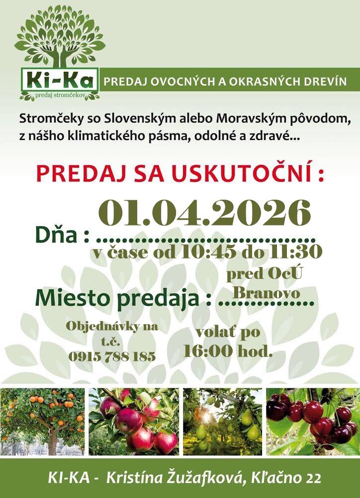 01.04.2026 v čase od 10:45 do 11:30 hod.
