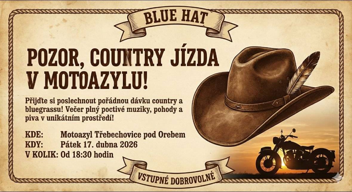 Koncert skupiny Blue Hat v Motoazylu