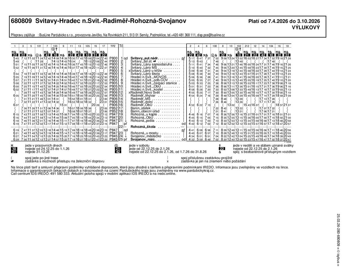Pardubický kraj bude provádět opravu silnice od obce Jedlová po konec kraje směr Nyklovice. Průjezd obcemi Jedlová a Bystré bude uzavřen. Objízdná trasa pro nákladní a osobní dopravu : - od obce Nyklovice obousměrně po silnicích kraje Vysočina přes Korouhev do Poličky - od obce Předměstí obousměrně přes Starý Svojanov, Bělá nad Svitavou, Moravská Chrastová, Svitavy, Polička   Objízdná trasa pro osobní a nákladní dopravu nevede přes Rohoznou!   Naší obce se však dotkne dotkne objízdná trasa pro autobusovou. 680839 Polička – Stašov – Rohozná –  Svojanov –  Bohuňov Na lince dochází k prodloužení vybraných spojů z/do Bohuňova se zajetím do Bystrého. U spojů také dochází k časovým posunům. 680809 Svitavy – Hradec nad Svitavou – Radiměř – Rohozná – Svojanov Na lince dochází k drobným změnám z důvodu zajištění návazností ve Svojanově pro žáky ZŠ Bystré.