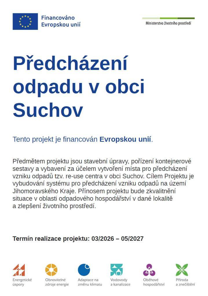 Publicita - Předcházení odpadu v obci Suchov