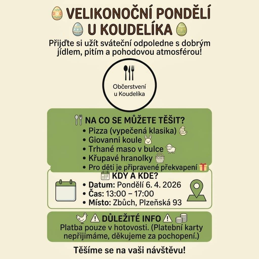 Přijďte si užít sváteční odpoledne s dobrým jídlem, pitím a pohodovou atmosférou!