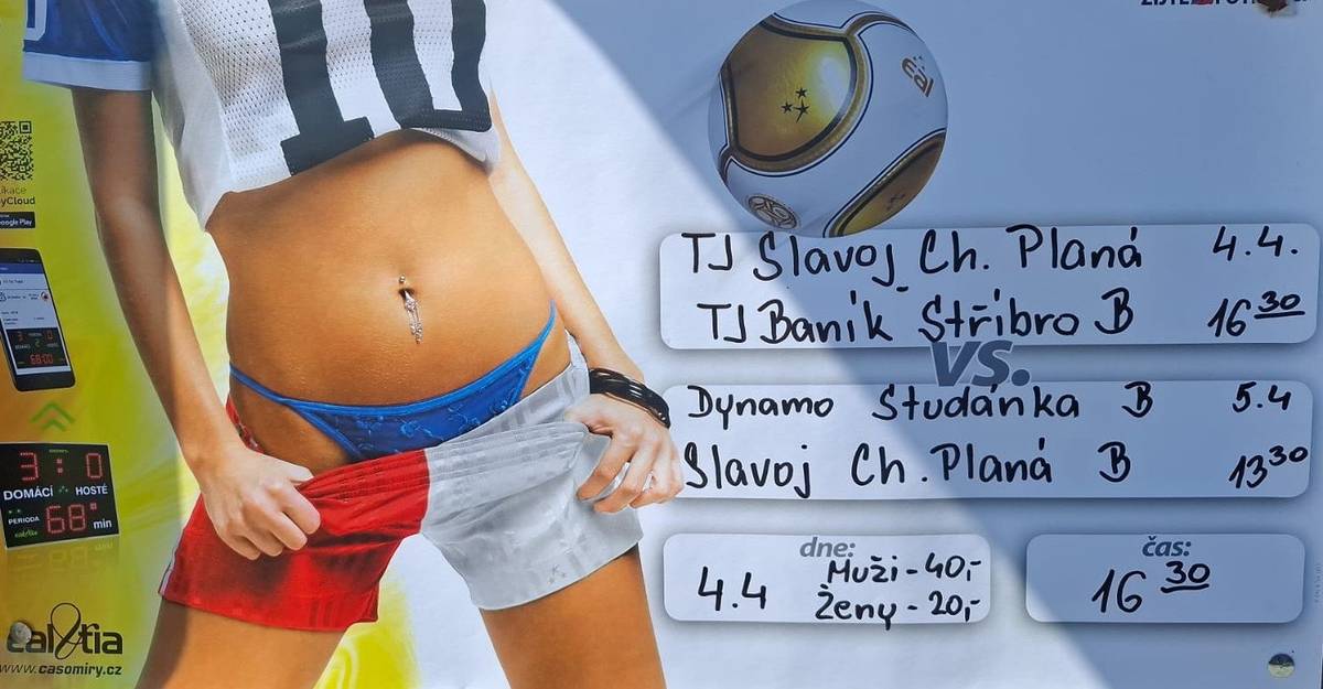 Vážení spoluobčané, srdečně vás zveme na víkendová fotbalová utkání našeho týmu TJ Slavoj Chodová Planá. ⚽ Sobota 4. dubna od 16:30 TJ Slavoj Chodová Planá A vs. TJ Baník Stříbro B ⚽ Neděle 5. dubna od 13:30 Dynamo Studánka B vs. Slavoj Chodová Planá B Přijďte podpořit naše hráče a užít si příjemné sportovní odpoledne.