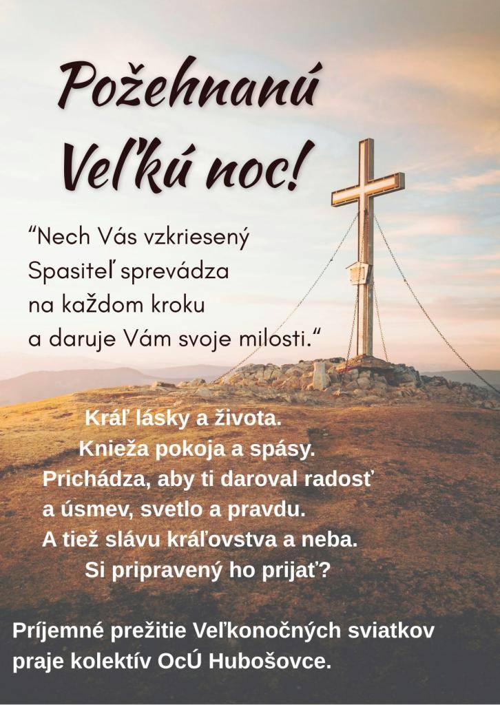 Požehnanú Veľkú noc!