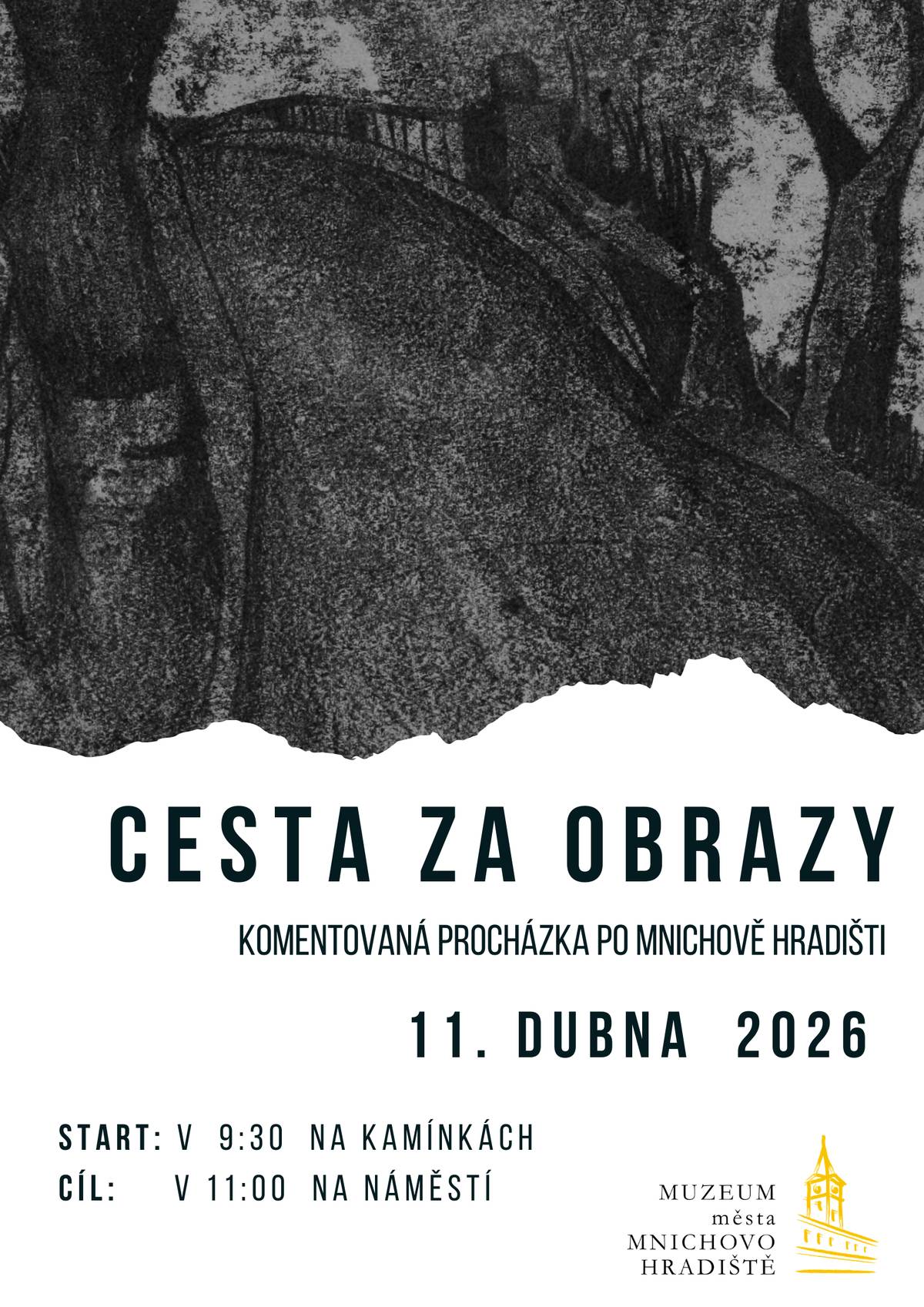 Milovníci historie, umění i příjemných jarních procházek by si měli do kalendáře zapsat sobotu 11. dubna 2026. Muzeum města Mnichovo Hradiště připravuje komentovanou vycházku s názvem "Cesta za obrazy", která účastníky provede místy, jež inspirovala místní malíře k zachycení podoby města nejen na plátnech. Přibližně tříkilometrová trasa nabídne nevšední pohled na známá zákoutí Mnichova Hradiště. Účastníci se společně s kurátory muzea zastaví na místech, kde díla vznikala. Během zastavení budou moci porovnat podobu zachycenou na obrazech s dnešní realitou a dozvědět se více o autorech děl i o výtvarných technikách, které při své tvorbě používali. Například monotyp od paní Evy Ševců z roku 1989 s názvem Kamenný most, který jsme se svolením autorky využily na plakát k této akci, bude jedním z prvních děl, o kterých budeme během programu mluvit.  Procházka začne v 9:30 hodin na Kamínkách u Jizery a povede přes několik zajímavých lokalit až na Masarykovo náměstí, kde je plánovaný cíl přibližně v 11 hodin.  Program je vhodný pro širokou veřejnost včetně rodin s dětmi, stačí pohodlná obuv a chuť objevovat město z nové perspektivy. Akce slibuje nejen poučné vyprávění, ale i příjemně strávené dopoledne v jarní atmosféře. Přijďte se podívat na Mnichovo Hradiště očima malířů.