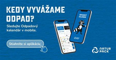 Pre obyvateľov rodinných domov je k dispozícii bezplatná mobilná aplikácia Odpadový kalendár, ktorú pripravila OZV NATUR-PACK. Pomôže vám jednoducho sledovať vývoz odpadu priamo vo vašom telefóne.