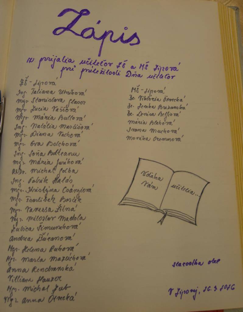 Starostka obce Lipová si 26.03.2026 v kultúrnom dome uctila pedagogických i nepedagogických zamestnancov ZŠ a MŠ v Lipovej pri príležitosti Dňa učiteľov.   Vďaka Vám učitelia, Vás je svetu treba...