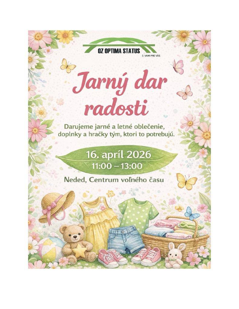 16.04.2026  11:00 - 13:00  Neded - Centrum voľného času