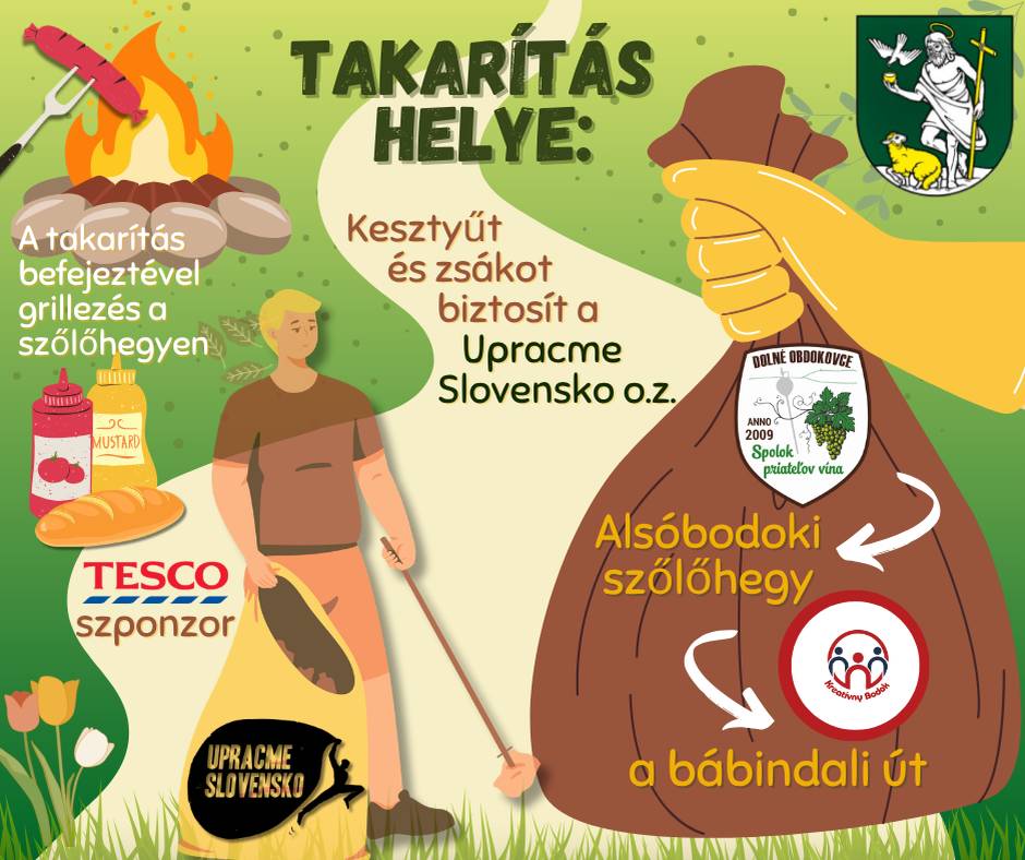 Už tradične Vás Kreatívny Bodok a Spolok priateľov vína pozývajú na spoločné jarné upratovanie. Začiatok v sobotu 11.4.2026 o 09:00 hod. Pracovné pomôcky zabezpečené.