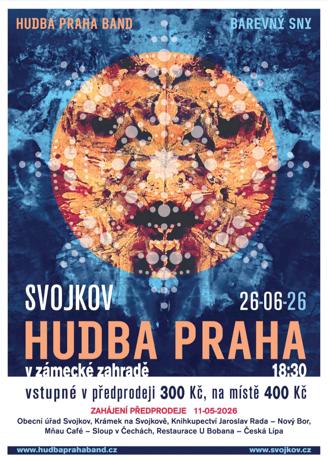 Vážení přátelé! Přijměte pozvánku na koncert který se bude konat v areálu svojkovske zámecké zahrady.