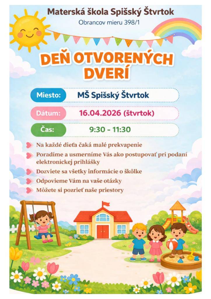DEŇ OTVORENÝCH DVERÍ