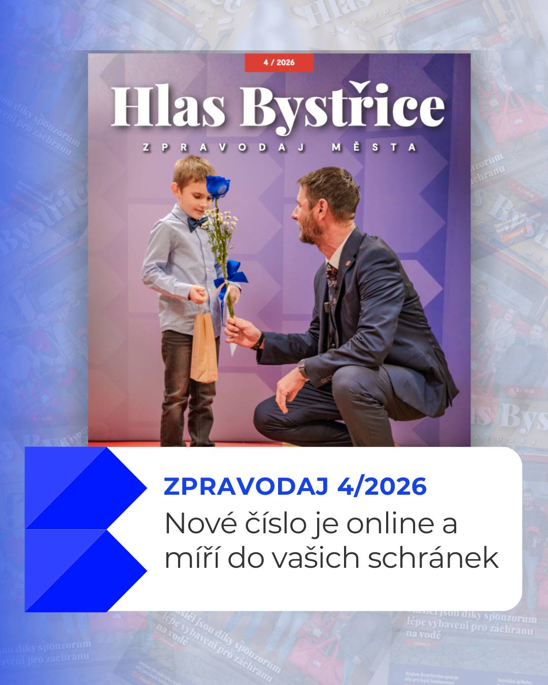 Hlas Bystřice 4/2026 už je online, takže si nové číslo můžete pročíst dřív, než o víkendu dorazí tištěné výtisky. Čekají na vás výsledky Cen města Bystřice, vítěz participativního rozpočtu, projekt ENRICH-US i další dění na Bystřicku. » Čtěte online
