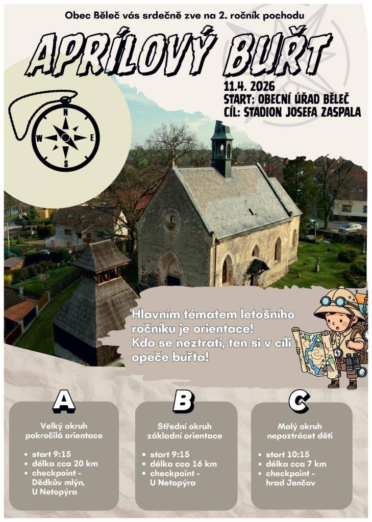 Z důvodu konání cyklistických závodů bude Malý okruh pro rodiny s dětmi startovat již v 10:15hod.  Děkujeme za pochopení.