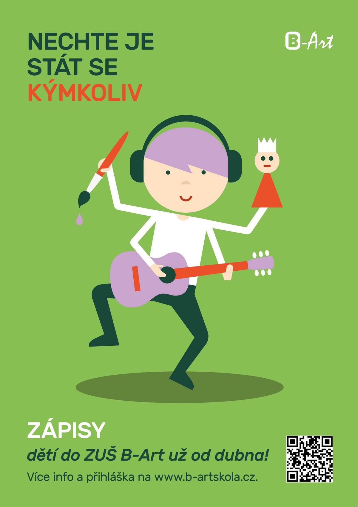 Více informací včetně přihlášky zde: https://www.b-artskola.cz/ Základní umělecká škola B-Art, Valašské Meziříčí