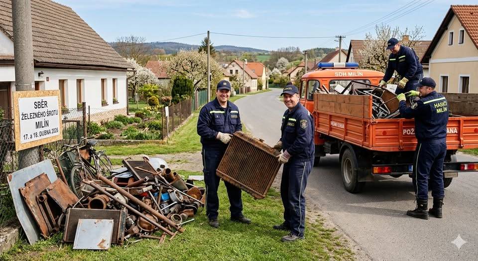 Sbor dobrovolných hasičů Milín oznamuje, že v polovině dubna proběhne tradiční svoz železného odpadu.