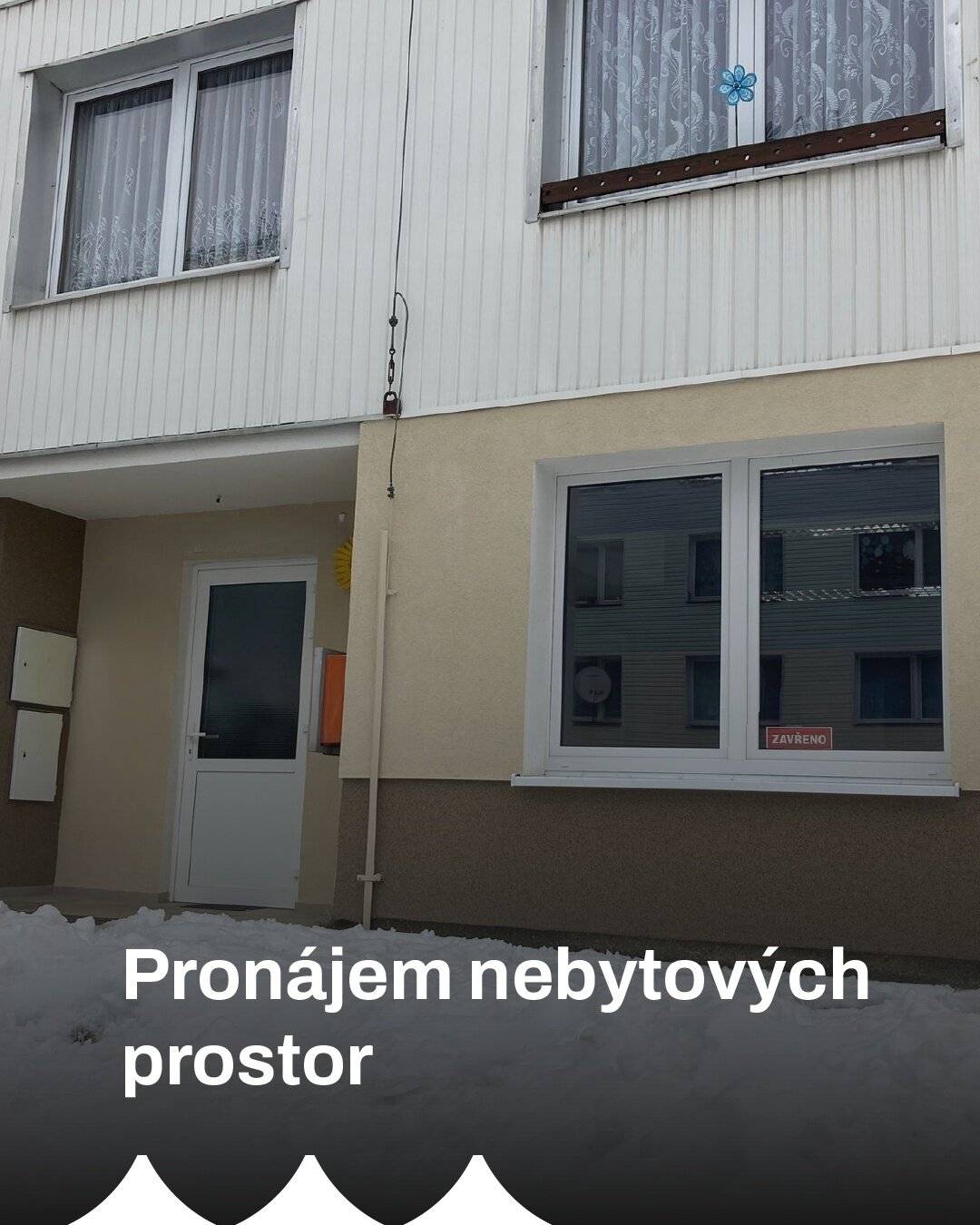 V ulici Jana Ziky č.p. 1739 na Rapotínském sídlišti nabízíme k pronájmu nebytový prostor o velikosti 79,9 m2.