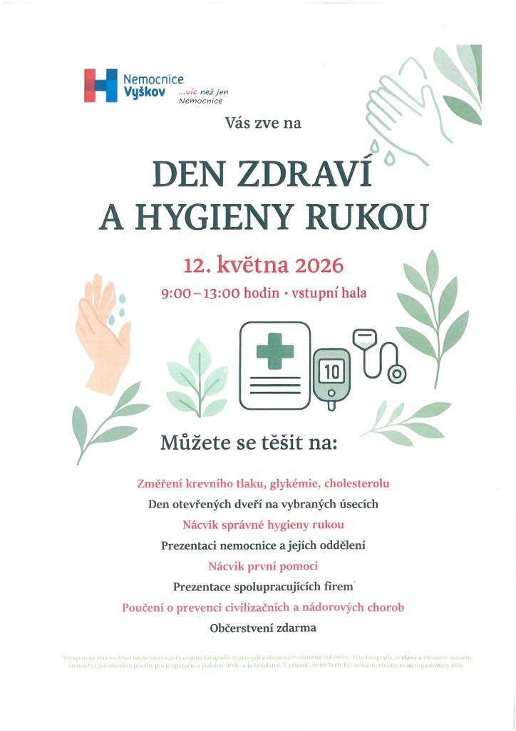 12. května 2026  9:00 - 13:00 hodin   Vstupní hala