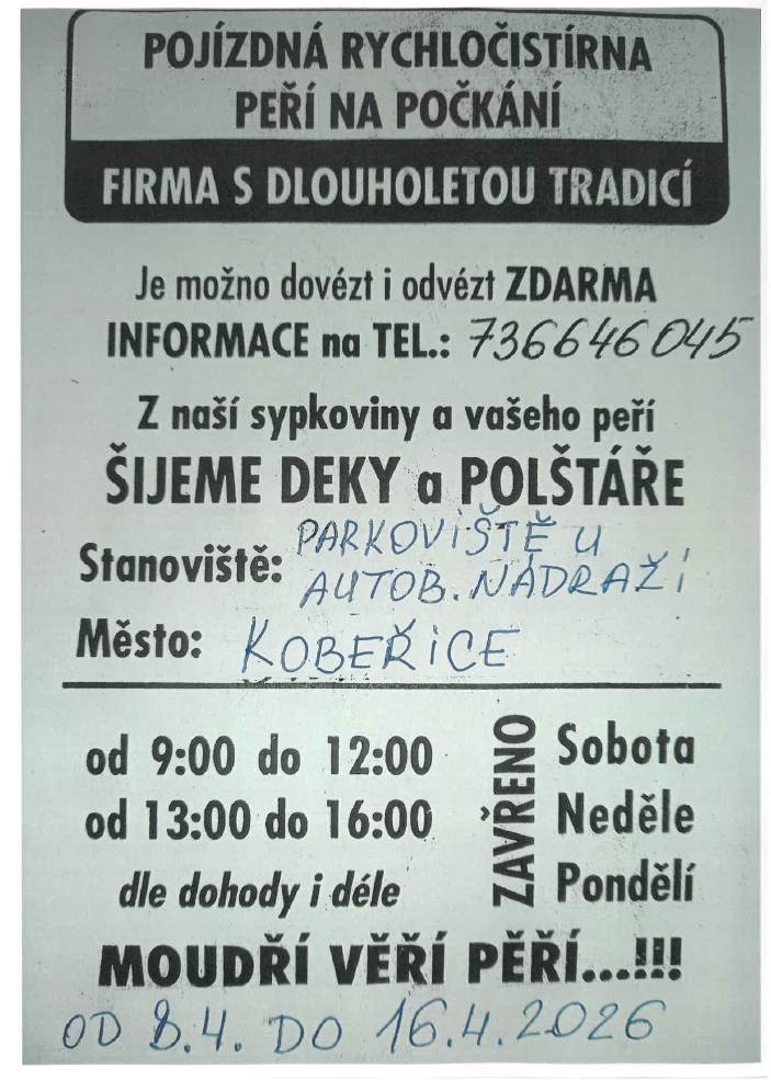 8.4. - 16.4.2026  Parkoviště u autobusového nádraží
