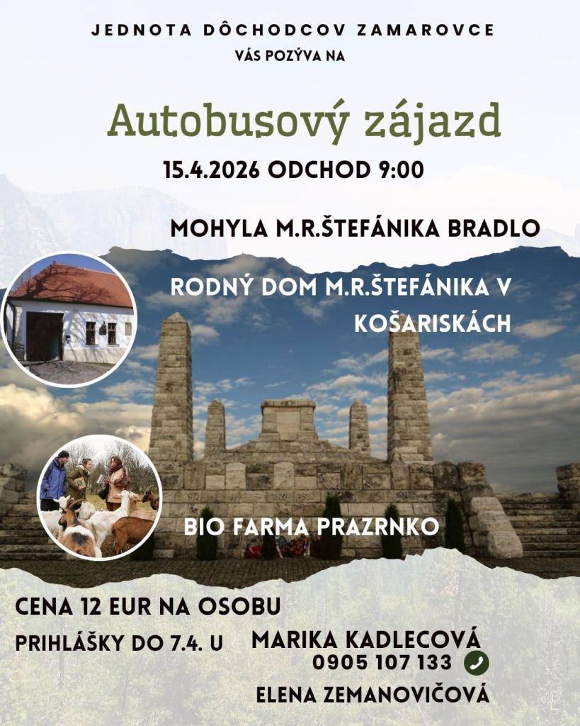 Už iba dve miesta voľné!