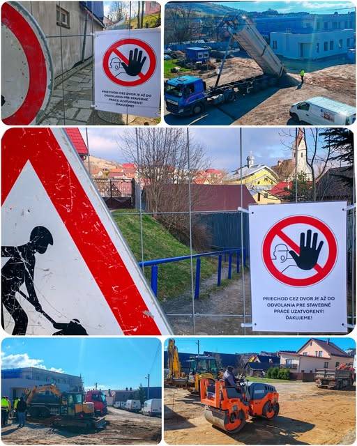 POZOR❗Dočasná uzávera! Pre stavebné práce v areáli vo Dvore - pri budúcom zdravotnom stredisku je uzatvorený priechod cez chodník pre chodcov od kostola do Dvora obojsmerne. Využiť môžete obchádzku cez Potočnú ulicu, alebo pešiu lávku z Revolučnej na Partizánsku ulicu. Ďakujeme za pochopenie.