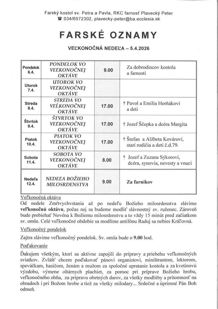 od 6.4. do 12.4.2026