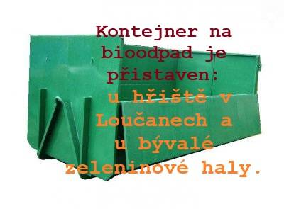 Z důvodu uzavřené  lávky přes potok došlo k rozšíření stanovišť pro biokontejner.