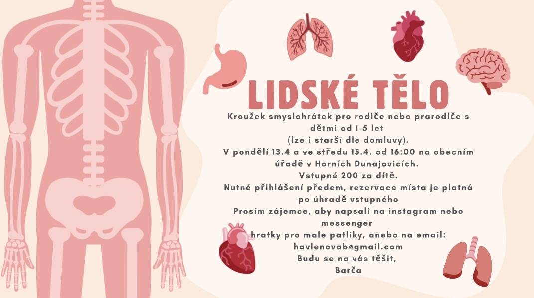 Horní Dunajovice  13.4. a 15.4.2026 od 16:00 hod  Vstupné 200,- Kč