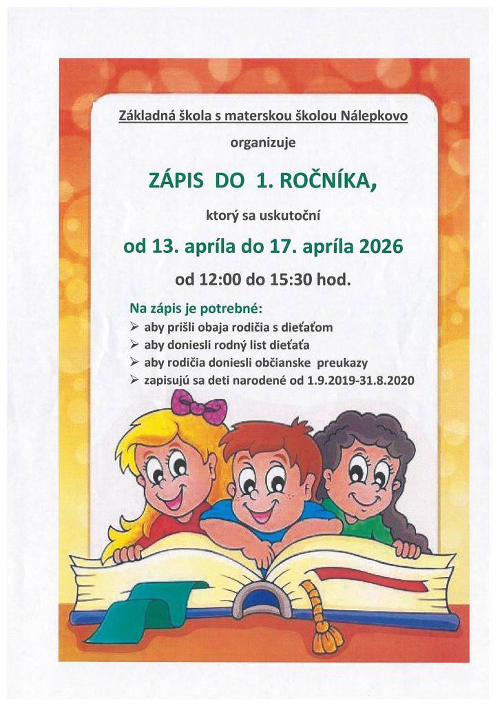 Zápis do 1. ročníka