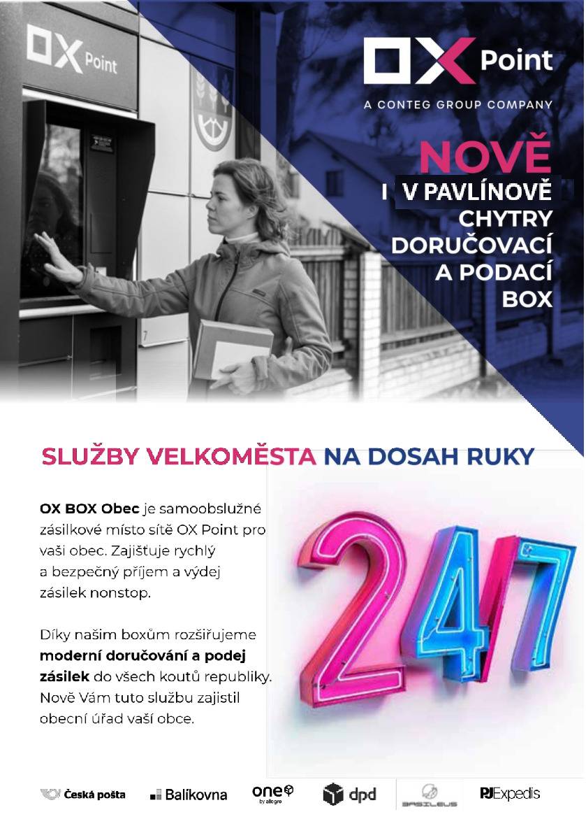 OX BOX 24/7 nově v Pavlínově