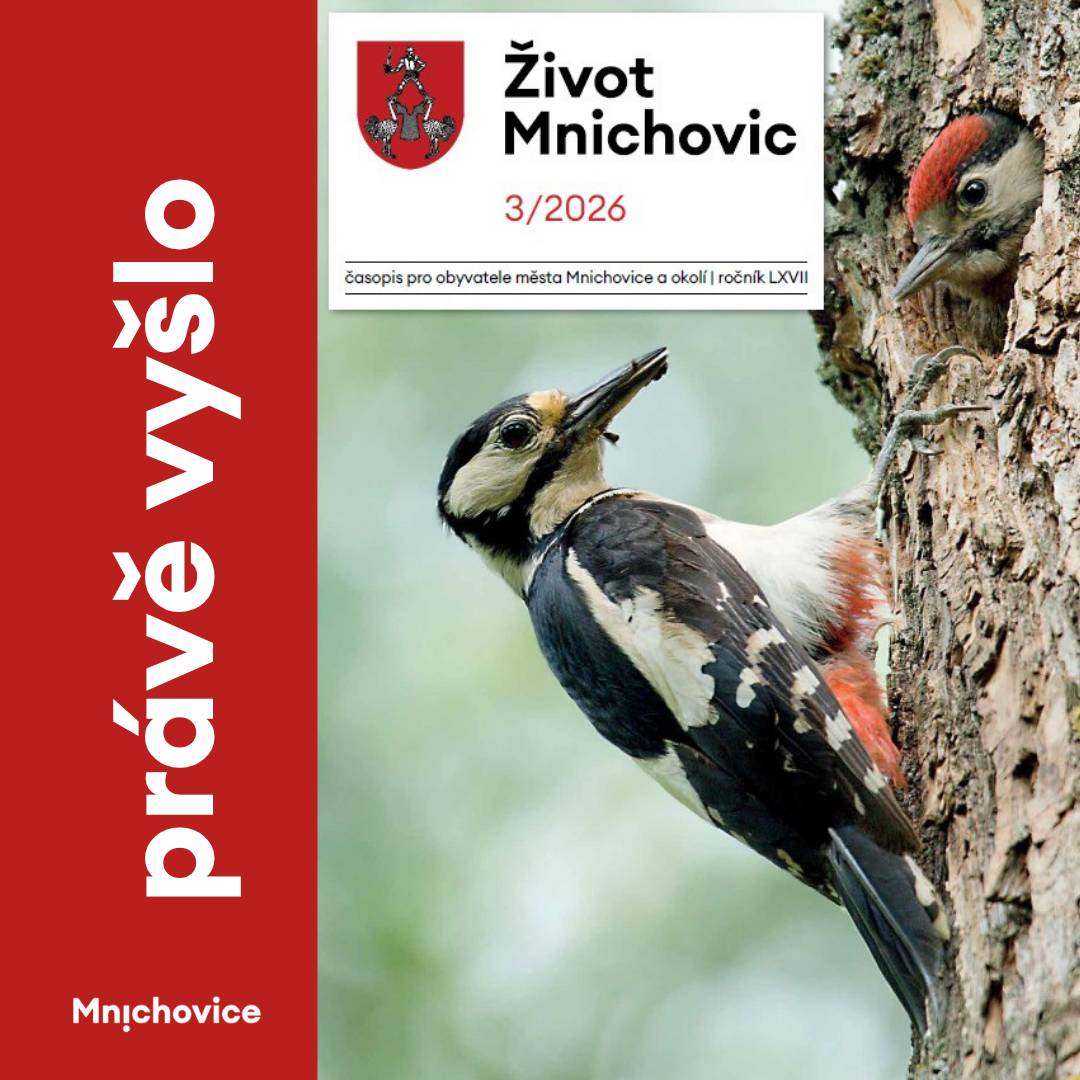 Právě vychází nové číslo Života Mnichovic 3/2026. Nenechte si ujít informace a zajímavosti o dění v našem městě. V elektronické podobě časopis najdete zde. Ve svých schránkách ho můžete očekávat během příštího týdne.