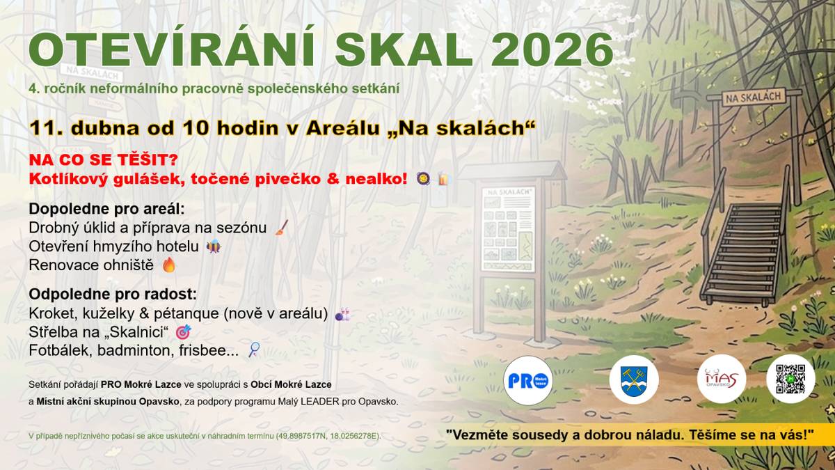 11.4.2026 od 10:00 hod. v Areálu "Na skalách" Mokré Lazce