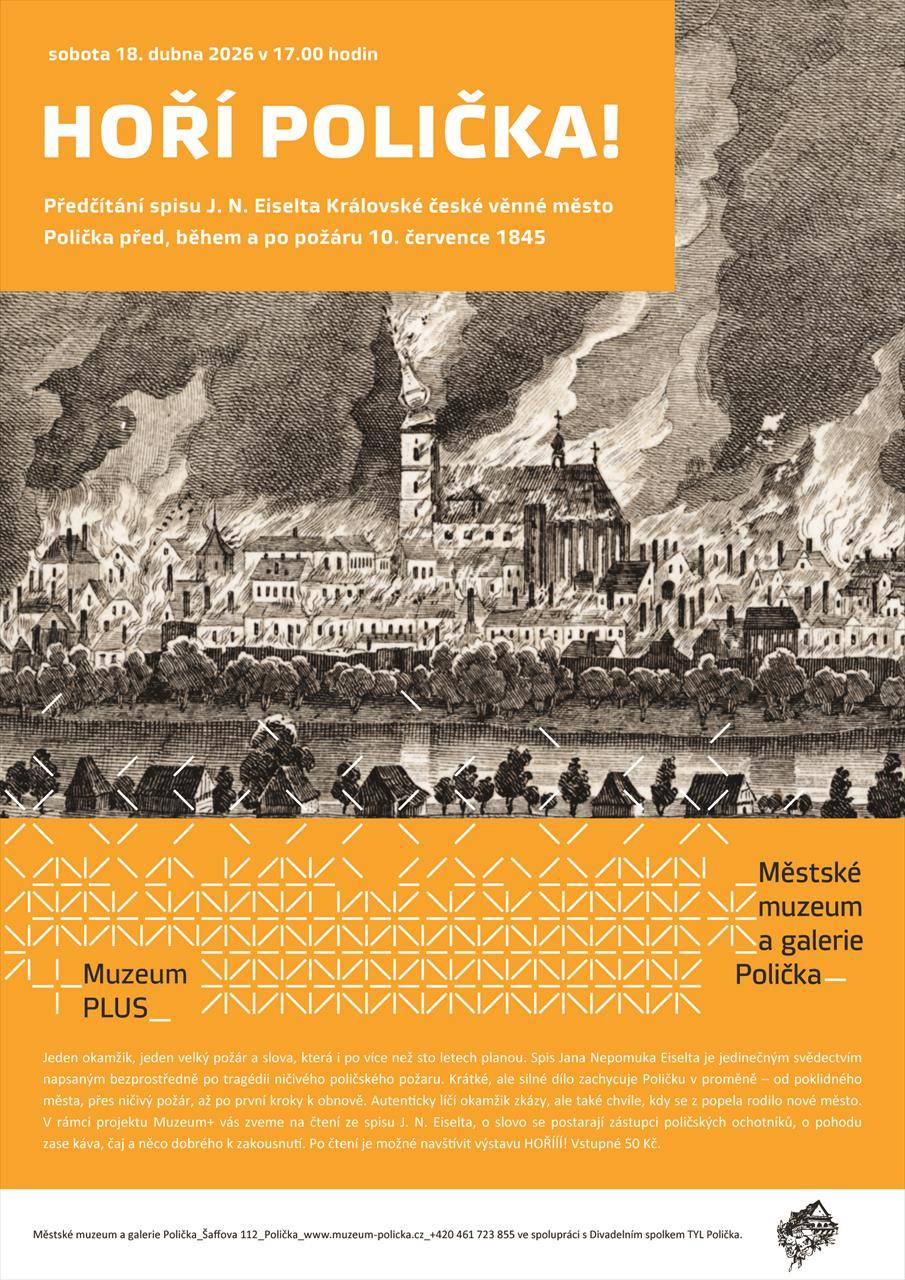 Někdy stačí malé plus, aby byl den hned o něco bohatší. Právě na této jednoduché myšlence staví nový projekt Muzeum+, který muzeum připravilo jako prostor pro setkávání napříč generacemi. Plus znamená přidat něco navíc: chvíli na povídání, sdílení vzpomínek, staré i nové příběhy. Setkání se ...  (Kultura / Městské muzeum a galerie Polička)